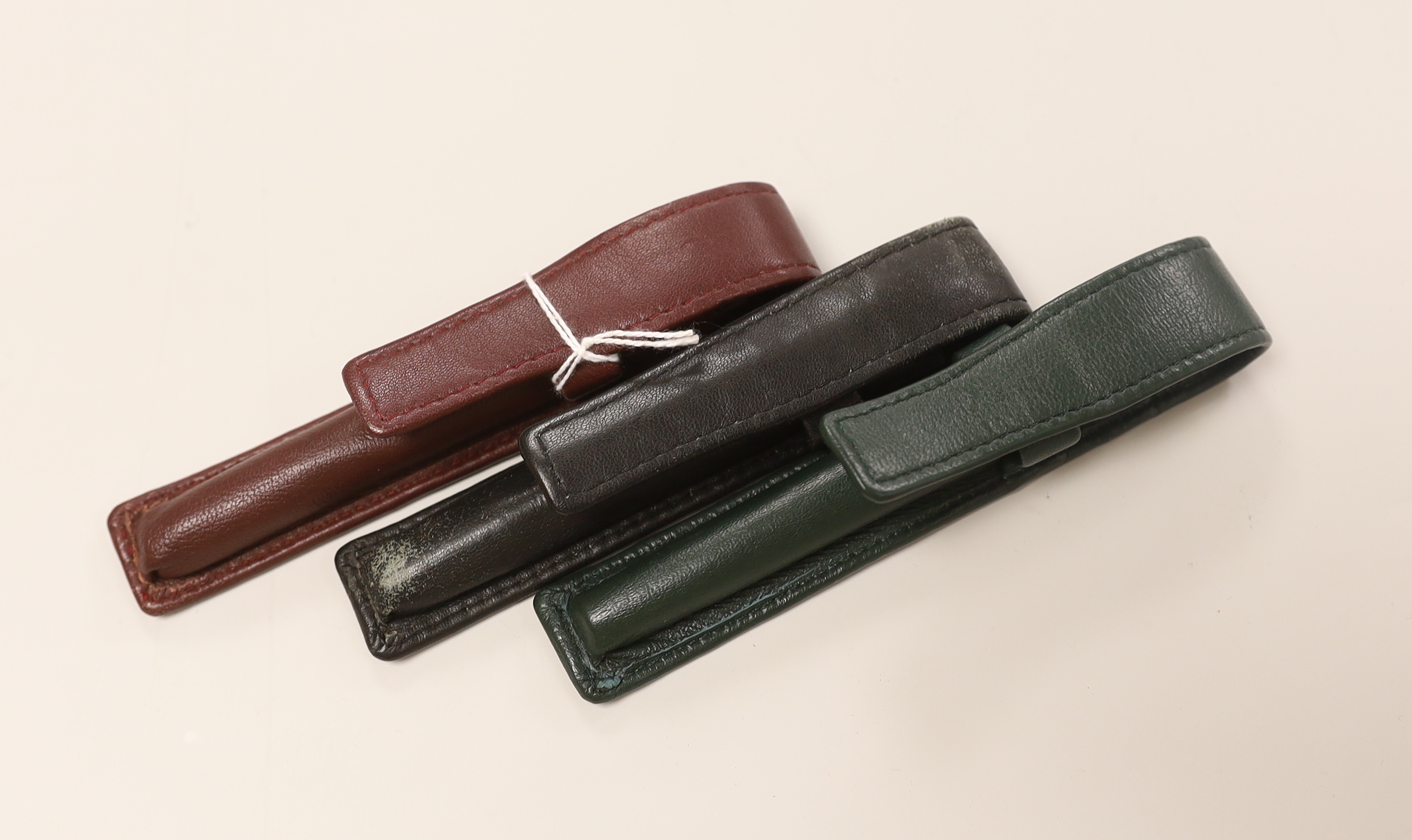 Three Parker Duofold fountain pens